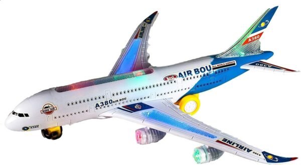 LilPals' Live Action Jetliner Toy Plane - Airbus A380 Airplane Replica Featuring Amazing Lights & Sounds