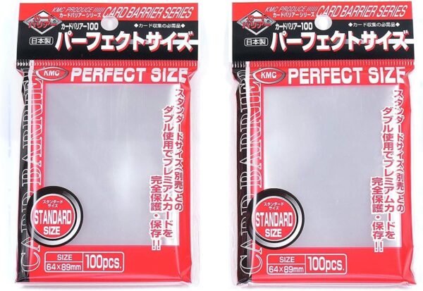 KMC 100 Pochettes Card Barrier Perfect Size Soft Sleeves  2 Pack Value Set !