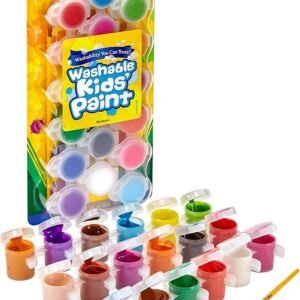 Crayola Washable Kids Paint Set & Paintbrush, Painting Supplies, 18 Count