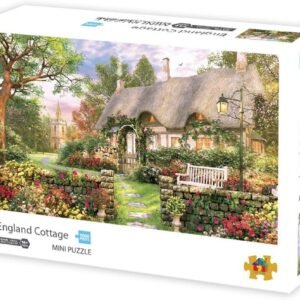 1000 Piece Puzzles for Adults Kids | VteePck Jigsaw Puzzle England Cottage | Funny Family Games, Home Decoration 16x12 inch Mini Puzzle