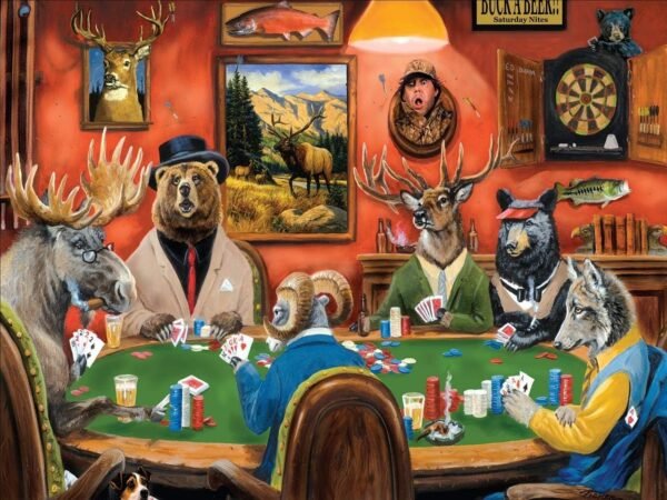 500PCS Animals Playing Cards Jigsaw Puzzle for Kids Adults Intellectual Game Enhance Imagination Operational Ability Wall Decorations