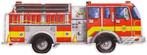 Melissa & Doug Fire Truck Jumbo Jigsaw Floor Puzzle (24 pieces, 4 feet long)