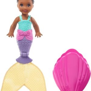 Barbie Dreamtopia Blind Pack Surprise Mermaid Dolls [Styles May Vary], 4-inch, in Seashell, with Surprise Look, Gift for 3 to 7 Year Olds