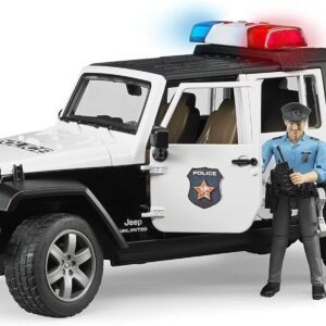 Bruder 02526 Jeep Rubicon Police car with Light skin Policeman