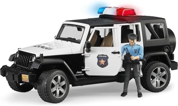 Bruder 02526 Jeep Rubicon Police car with Light skin Policeman
