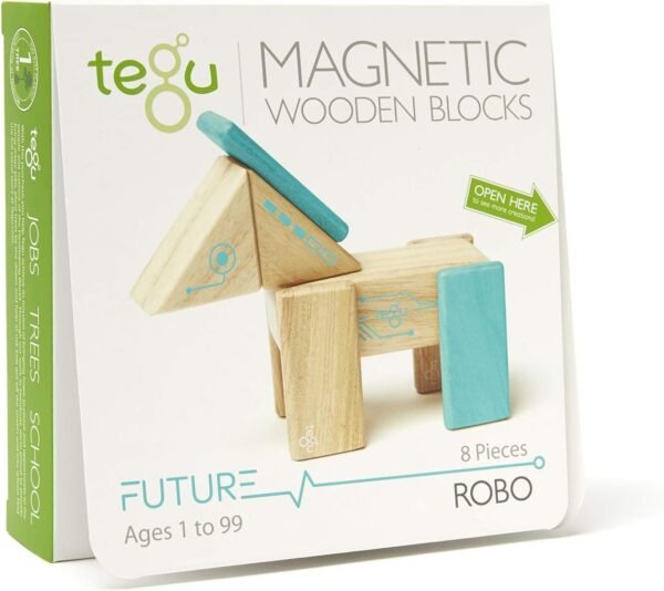 Tegu Robo Magnetic Wooden Block Set