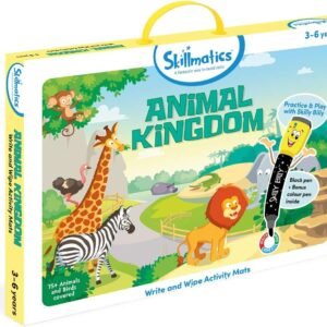 Skillmatics Animal Kingdom Write & Wipe Activity Pack Preschool Ages 3-6 Years