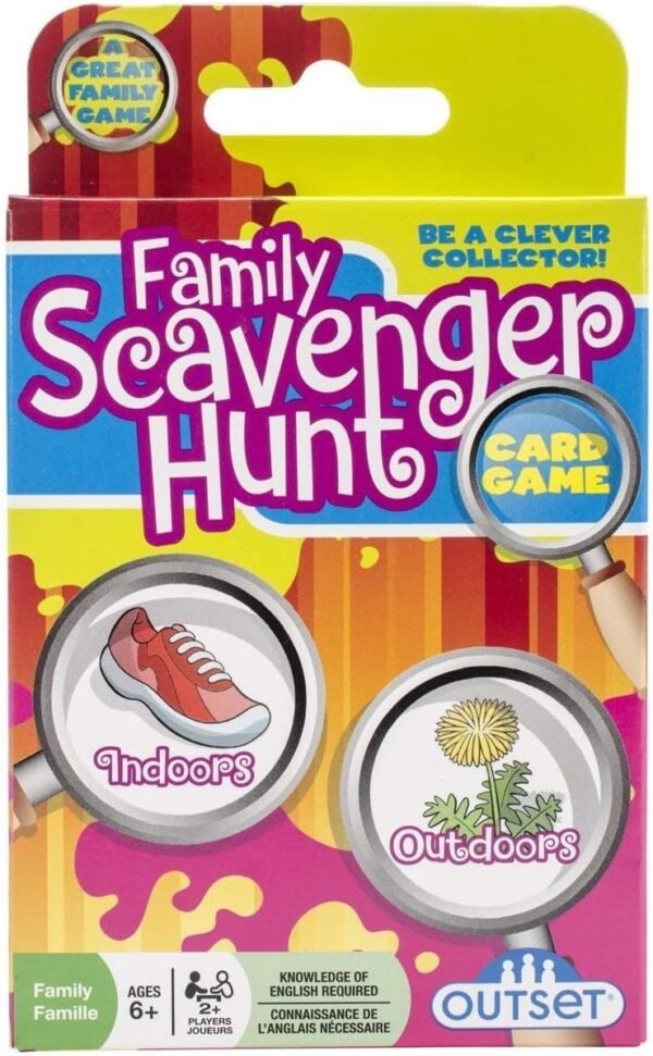 Family Scavenger Hunt Card Game by Outset Media- Travel Friendly Indoor and Outdoor Family Scavenger Hunt - Ages 6+