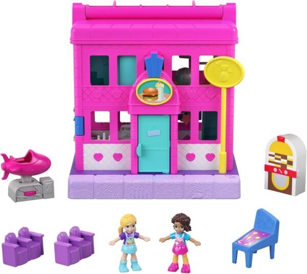 Polly Pocket Mattel Pollyville Diner, Multicolor