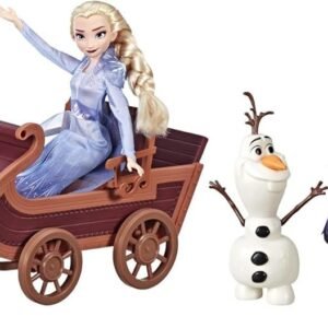 Disney Frozen Sledding Adventures Doll Pack, Includes Elsa, Anna, Kristoff, Olaf, and Sven Fashion Dolls with Sled Toy Inspired by the Disney Frozen 2 Movie