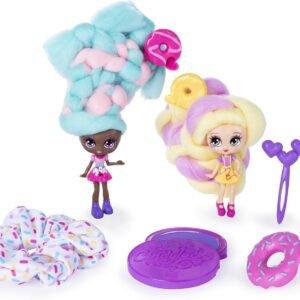 Candylocks BFF 2 Pack, 3-Inch Jilly Jelly & Donna Nut, Scented Collectible Dolls with Accessories
