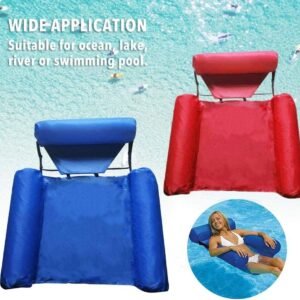 Water Hammock, Foldable Multi-Purpose Pool U-Seat Hammock with Headrest, Float Hammock Inflatable Rafts Floating Chair Pool Float for Adults and Kids