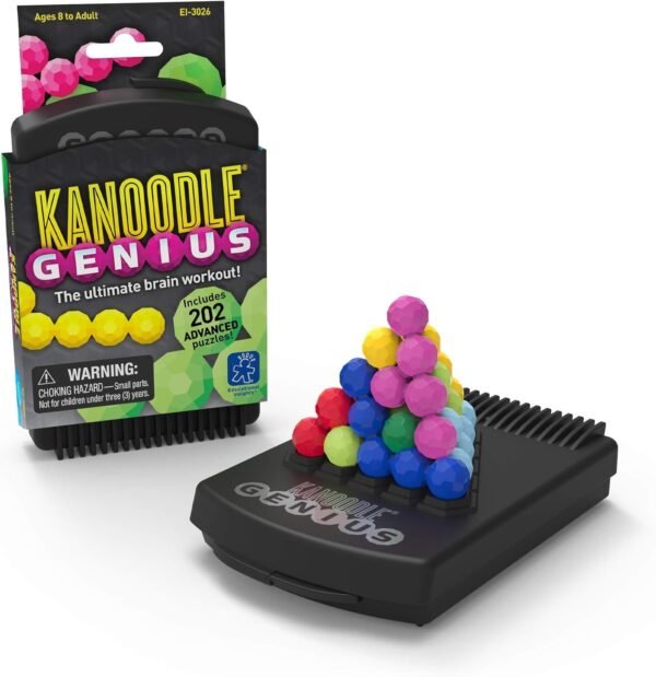 Educational Insights Kanoodle Genius | Brain Twisting 3-D Puzzle Game for Kids, Teens & Adults | Featuring Over 200 Challenges