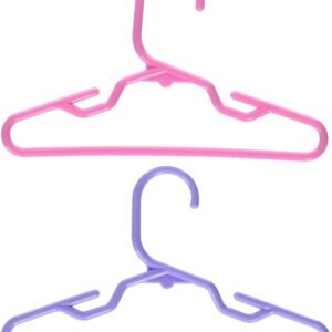 Dori's Boutique Doll Hangers Set of 24 Plastic Hangers 12 Pink and 12 Lavender Fits 18 Inch American Dolls Clothes Doll Accessories