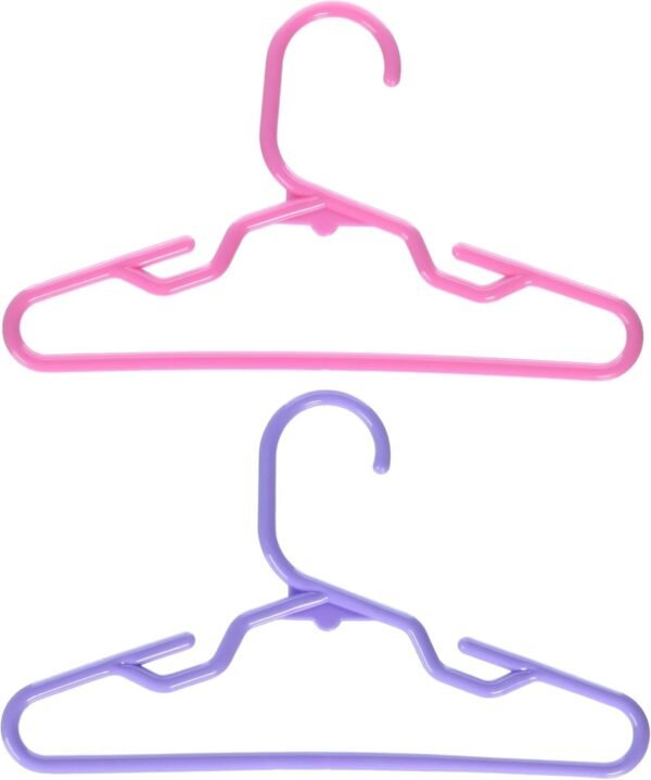 Dori's Boutique Doll Hangers Set of 24 Plastic Hangers 12 Pink and 12 Lavender Fits 18 Inch American Dolls Clothes Doll Accessories