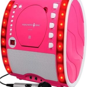 The Singing Machine SML343 Karaoke System Pink