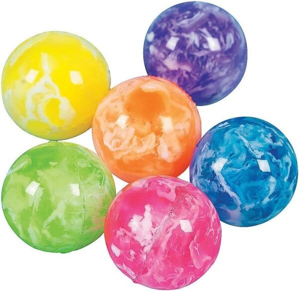 Fun Express - Neon Swirled Bouncing Balls - Toys - Balls - Bouncing Balls - 48 Pieces