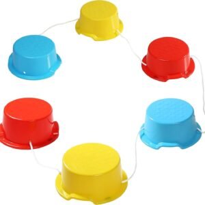 Milliard Kid's Stepping Balance Buckets 6-Pack with Anti-Skid Pads, Stackable Gross Motor, Coordination, Exercise Fun, Balancing for Home and School