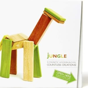 14 Piece Tegu Magnetic Wooden Block Set, Jungle