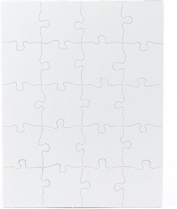Hygloss Products Blank Jigsaw Puzzle ? Compoz-A-Puzzle ? 10.25 x 13.25 Inch - 20 Pieces, 4 Puzzles with Envelopes
