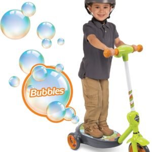 Huffy Kid Toy 6V 2 in 1 Bubble Scooter (Dragons) Toy, Green