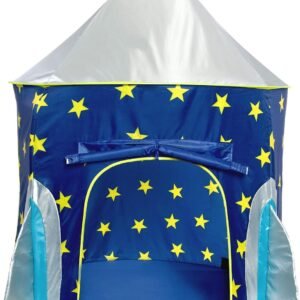 USA Toyz Rocket Ship Play Tent for Kids, Indoor Pop Up Playhouse Tent for Boys and Girls with Included Space Projector Toy and Storage Carry Bag