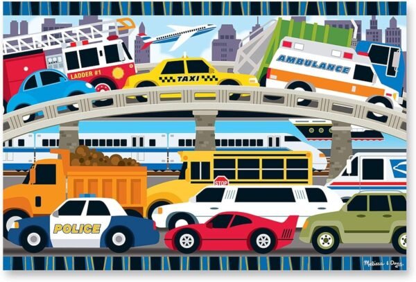 Melissa & Doug 24pc Traffic Jam Floor Puzzle