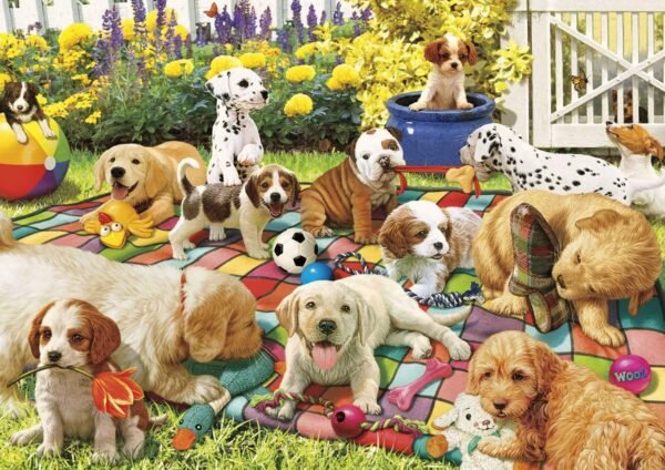 Buffalo Games - Adorable Animals - Puppy Playground - 300 Large Piece Jigsaw Puzzle