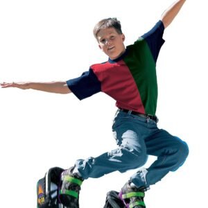 Big Time Toys Moon Shoes Bouncy Shoes - Mini Trampolines For your Feet - One Size, Black, New and improved