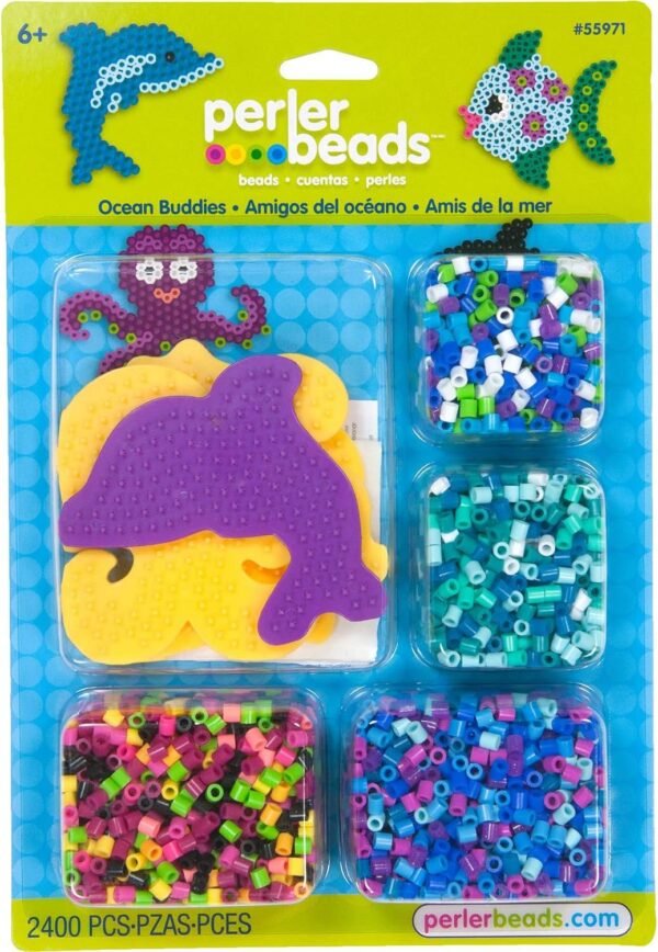Perler Beads Ocean Buddies Ocean Bead Activity Crafts for Kids, 2400 pcs