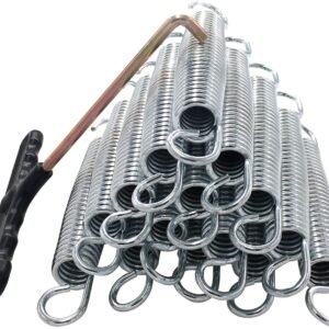 ZhenT Trampoline Spring Heavy Duty Galvanized Steel Replacement Kit for Extra Bounce,Come with Free T-Hook(Set of 15)
