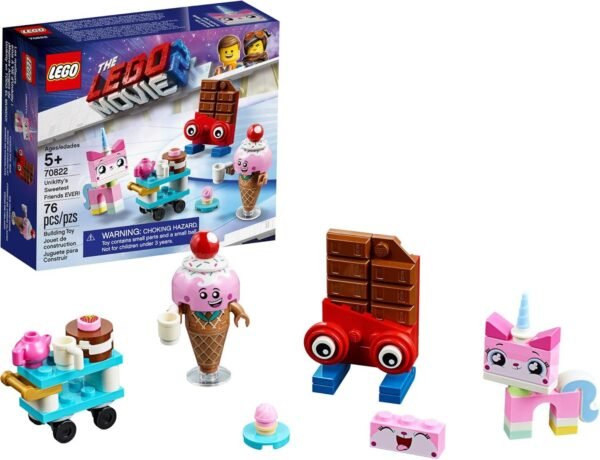 LEGO The LEGO Movie 2 Unikitty?s Sweetest Friends EVER; 70822 Pretend Play Food and Friends Building Kit for Girls and Boys, Unikitty LEGO Set (76 Pieces)