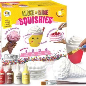 Arts and Crafts for Girls. DIY Dessert Paint Your Own Squishies Kit! Gifts for Craft Lovers ages 4 6 7 8 9 10 Top Christmas 2019 Toys. Box Includes Large Slow Rise Squishies, and Fabric Paint Colors