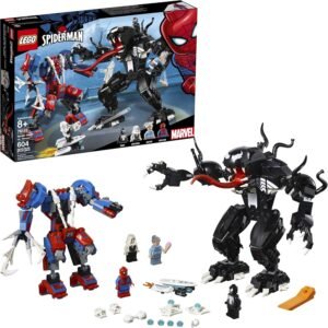 LEGO Super Heroes Marvel Spider Mech Vs. Venom 76115 Action Toy Building Kit with Web Shooter and Gripping Toy Claw Includes Spider-Man Minifigures Venom and Ghost Spider (604 Pieces)