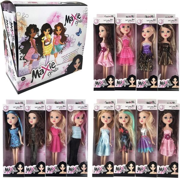 Liberty Imports Deluxe Case of 12 Fashion Beauty Princess Dolls - Different Dresses and Outfits in Individual Display Boxes - Girls Toys Bulk Party Favors Supplies (10-Inches)