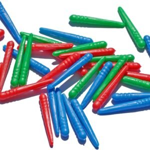 WE Games 36 Standard Plastic Cribbage Pegs w/ a Tapered Design in 3 Colors - Red, Blue & Green