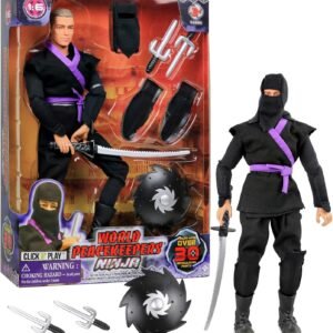 Click N' Play 12' Inch Ninja Action Figure Play Set With Accessories.