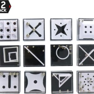 Big Mo's Toys Balance IQ Party Favor Games - Cube Puzzle Stocking Stuffers for Kids and Adults - 12 Puzzles