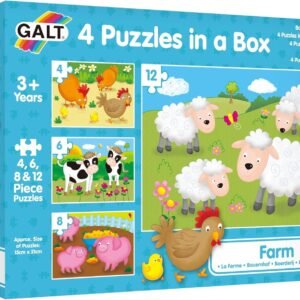 Galt Toys,  Four Puzzles in a Box - Farm