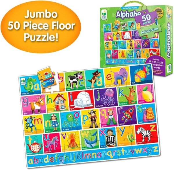 The Learning Journey: Jumbo Floor Puzzles - Alphabet - Extra Large Puzzle Measures 3 ft by 2 ft - Preschool Toys & Gifts for Boys & Girls Ages 3 and Up