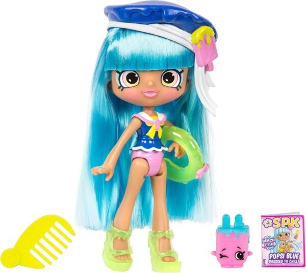 5' Shoppie Doll with Matching Shopkin & Accessories, Popsi Blue