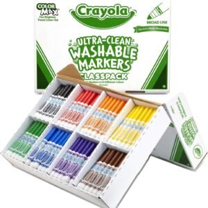 Crayola Bulk Broad Line Washable Markers, School Supplies Classpack, 200 Count, Assorted