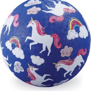 Crocodile Creek - Unicorns - Rubber Playground Ball, 7', for Kids Ages 3 & Up