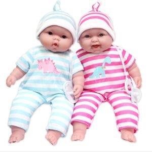 JC Toys Lots to Cuddle Babies, 13' Baby Soft Doll Soft Body Twins, Designed by Berenguer