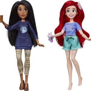 Disney Princess Ralph Breaks The Internet Movie Dolls, Ariel & Pocahontas Dolls with Comfy Clothes & Accessories