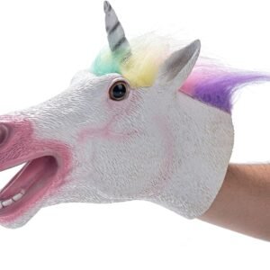 Yolococa Hand Puppet Toys,Soft Rubber Realistic Unicorn Head?Birthday Gifts for Kids, Animal Toys