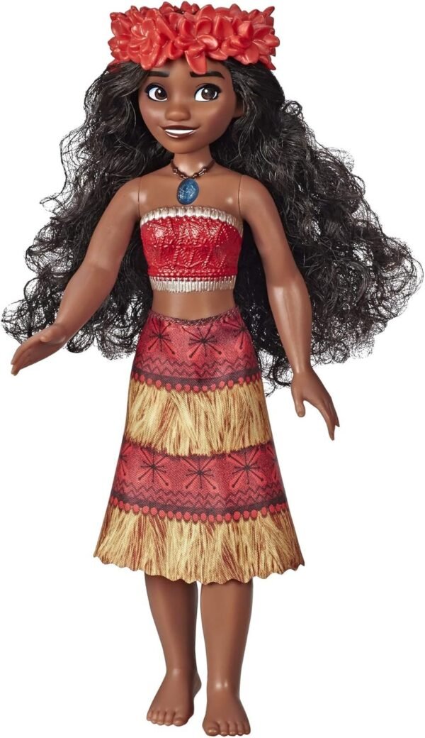 Disney Princess Musical Moana Fashion Doll with Shell Necklace, Sings 'How Far I'll Go,' Toy for 3 Year Olds and Up