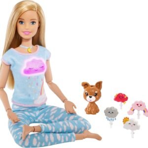 Barbie Breathe with Me Meditation Doll, Blonde, with Lights & Guided Meditation, Multi (GMJ72)