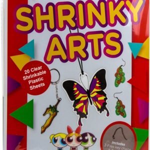 Dabit Shrinky Art Paper 20-Pack, Shrinky A Dinks Sheets For Boys And Girls, Clear Shrink Film Sheets, Kids Activities For All Ages, Bonus Traceable Pictures And Keychains