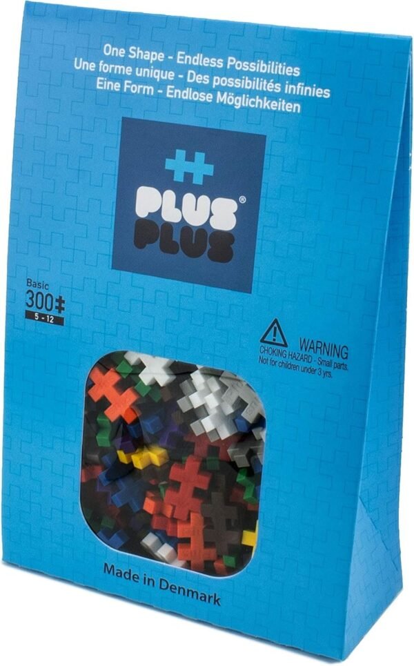 PLUS PLUS ? Basic Mix - 300 Piece, Construction Building Stem/Steam Toy, Mini Puzzle Blocks for Kids